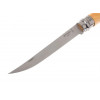 Нож Opinel филейный №12, нержавеющая сталь, рукоять бук