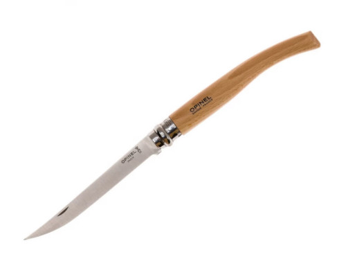 Нож Opinel филейный №12, нержавеющая сталь, рукоять бук