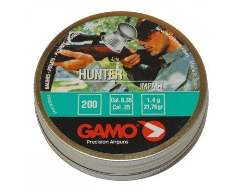 Пули Gamo Hunter 6,35 мм, 1,4 грамм, 200 штук